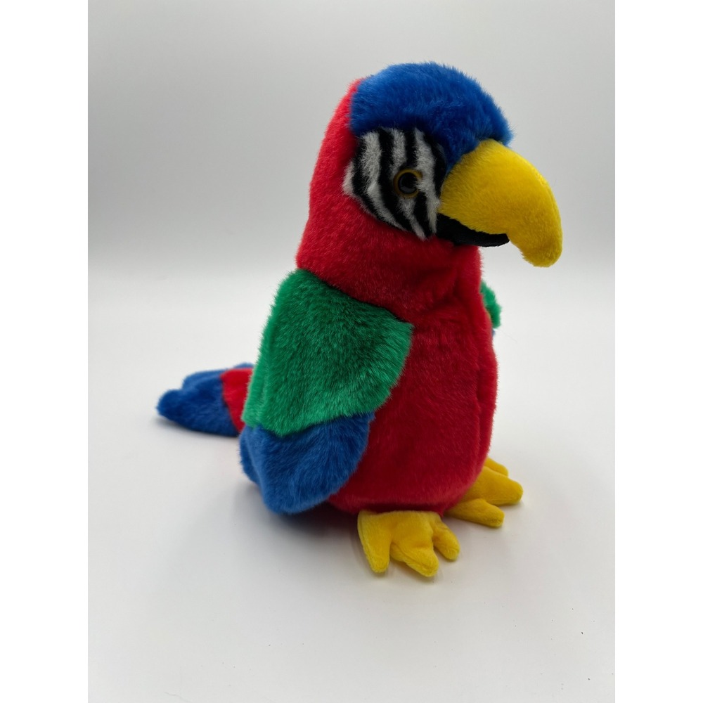 Ty Beanie Buddy Jabber the Parrot Multi Color Red Blue Green Plush Bird No Tag